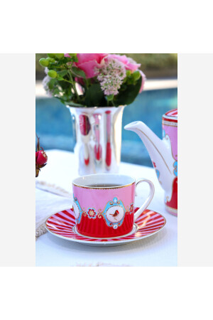 Love Birds Rot-Rosa Porzellan-Teetasse 200 ml 51004012 - 7