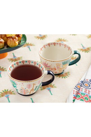 Love Crush New Bone China Kupa 460 Ml Açık Mavi - Pembe 10037909 - 5