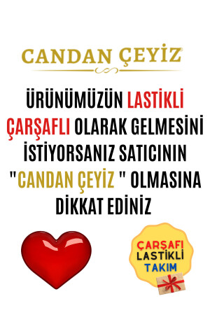 Love Kahve 6 Parça Çift Kişilik Lastikli Çarşaflı Nevresim Takımı cndn-lovekahve-çk - 6