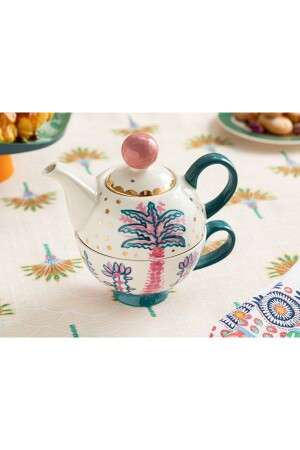 Love Wish New Bone China Demlik Seti 400 ml Pembe - Mavi 10037915 - English Home