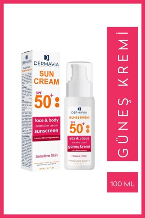 LSF 50 Gesichts- und Körperschutz-Sonnencreme für empfindliche Haut, 100 ml - 1