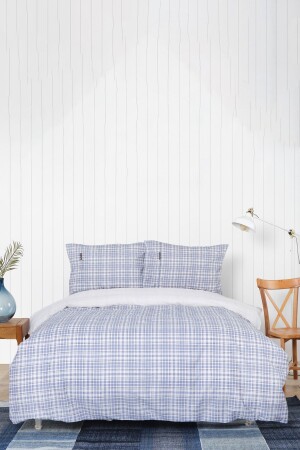 Luan Mavi %100 Pamuk Çift Kişilik Nevresim Takımı??????? 200.20.01.0555 - Karaca Home