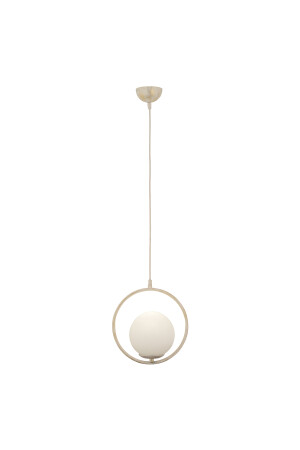 Luis Single White Wiped Pendelleuchte, weißes Glas, moderne Pendelleuchte, Küche, Wohnzimmer, Pendelleuchte, Kronleuchter 3538-01-WH - 5