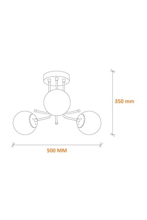 Lüks Tasarım Modern Spor Trend Model Glop Camlı Eskitme Avize - 5