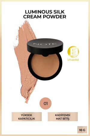 Luminous Silk Cream Powder 01 Beige Patakrem Powder Foundation - 2