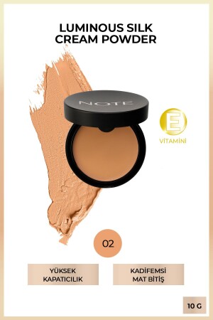 Luminous Silk Cream Powder 02 Natural Beige Patakrem Powder Foundation - 2