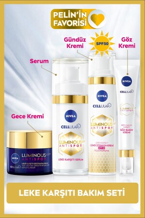 Luminous630 Leke Karşıtı Cilt Bakım Seti-Gündüz Yüz Kremi SPF50-Gece Kremi-Cilt Serumu 30ml-Göz Krem - Nivea
