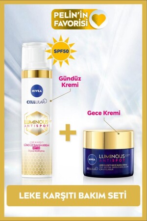 Luminous630 Leke Karşıtı SPF50 Gündüz Yüz Kremi 40 ml ve Aydınlatıcı Gece Kremi,Cilt Tonu Eşitleyici SET.NVE.873 - 2