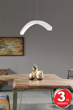 MNZ-Luna (قضية بيضاء، ضوء أبيض) شمعة LED الحديثة مع LED، غرفة المعيشة، المطبخ، غرفة النوم، مصباح العجلة Luna أبيض 6500 - Hegza Lighting