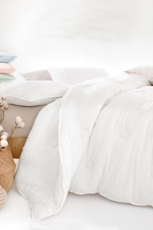 MNZ-Lupa Soft Double Combed Cotton Quilt 300 جرام/م2 - أبيض - Yataş