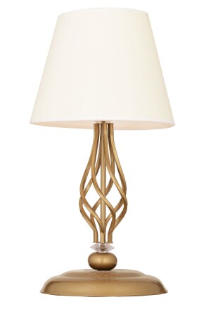 Lupine antike Tischlampe mit weißem Hut, modernes Design, Lampenschirm für Wohnzimmer und Schlafzimmer, 3596-1M-FR-WH - 5