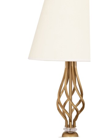 Lupine antike Tischlampe mit weißem Hut, modernes Design, Lampenschirm für Wohnzimmer und Schlafzimmer, 3596-1M-FR-WH - 6