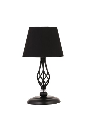 Lupine Schwarze Tischlampe mit schwarzem Hut, modernes Design, Retro-Lampenschirm für Wohnzimmer und Schlafzimmer, 3596-1M-BL-BL - 3