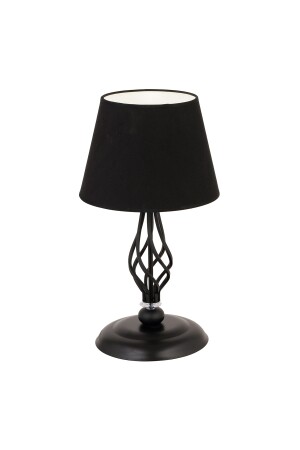 Lupine Schwarze Tischlampe mit schwarzem Hut, modernes Design, Retro-Lampenschirm für Wohnzimmer und Schlafzimmer, 3596-1M-BL-BL - 5