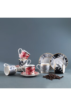 Lustiges Kaffeetassen-Set für 6 Personen, 12-teilig, mehrfarbig, 1S2038-08002-ASO02 - 2