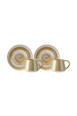 Lustre Set mit 2 cremefarbenen Kaffeetassen 80 ml 153. 03. 06. 9505 - 2