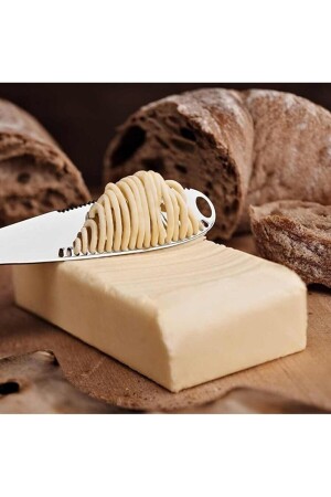 Luxe Buttermesser aus perforiertem Edelstahl, perforiertes Metall-Buttermesser für Cheddar-Käse, 21 cm, nd5dwr5d41290 - 6