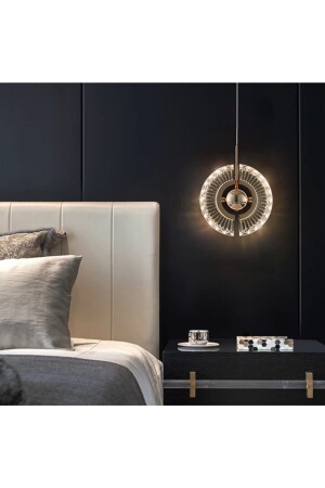 Luxuriöse moderne Kristall-Pendelleuchte, LED-Kronleuchter, goldgelb, burenze1026 - 9