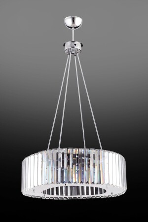 Luxuriöser Diamant-Kronleuchter in Silber, 45 cm - 5