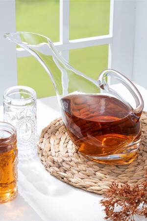 Luxuriöser gekippter Entenkrug aus Glas WASSER. ORY. 001 - 5