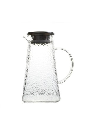 Luxuriöser Krug aus mattiertem, hitzebeständigem Borosilikatglas mit Metalldeckel, 1500 ml, SN-2021-2142 - 3