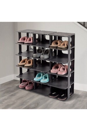 Luxuriöser Schuhregal-Organizer, 5-lagig, anthrazitgrau, Byv-Shoe Rack01 - 7