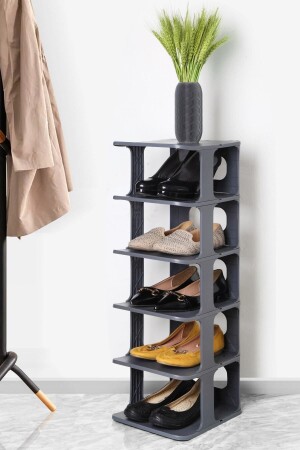 Luxuriöser Schuhregal-Organizer mit 5 Ebenen (GRAU) - 2