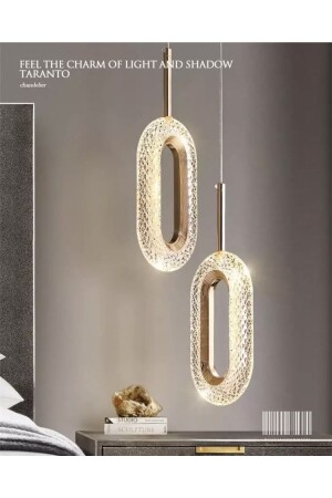 Luxury Crystal Sarkıt Led Avize Ithal 1. Sınıf Üretim Ikili Sarkıt Ledli Avize fico0152 - 4