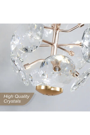 Luxury Exclusive Modern Crystal Led Avize Kristal Taşlı Tekli Sarkıt Avize Gold Sarı Kademeli 3 Renk burenzeluxury53 - 4