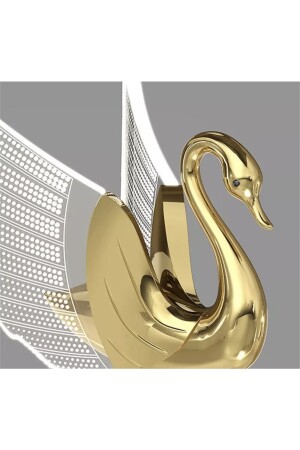 Luxury Exclusive Modern Sarkıt Üçlü Kuğu Led Avize Swan Gold Sarı Ledli Avize burenze1174 - 3