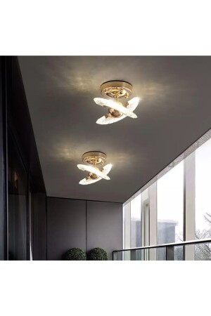 Luxury Exclusive Plafonyer Tavan Led Avize Gold Sarı Ledli Avize burenze2022-2 - 1