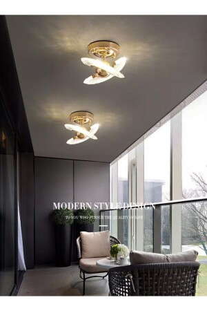 Luxury Exclusive Plafonyer Tavan Led Avize Gold Sarı Ledli Avize burenze2022-2 - 4