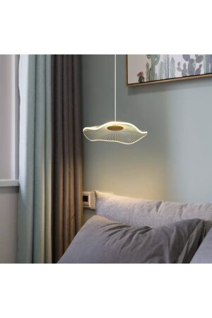 Luxury Exclusive Tekli Sarkıt Led Avize Jellyfish Gold Sarı Ledli Avize - Burenze