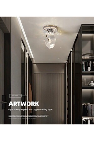 Luxury Modern Kristal Taş Led Avize Diamond Krom Ledli Avize burenze666 - 3