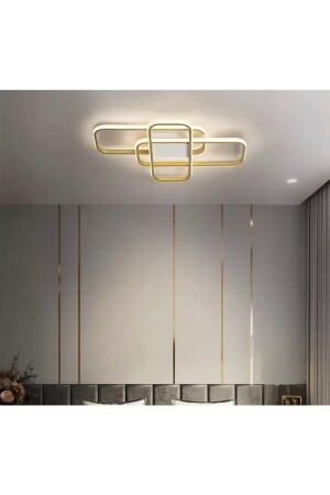 Luxury Modern Plafonyer Led Avize Gold Sarı Ledli Avize fico0666 - 3