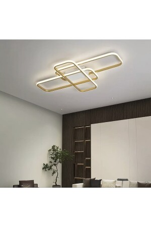 Luxury Modern Plafonyer Led Avize Gold Sarı Ledli Avize fico0666 - 4