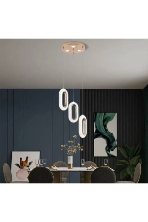 Luxury Modern Üçlü Sarkıt Led Avize Gold Sarı Kademeli 3 Renk Burenze1142 - 1