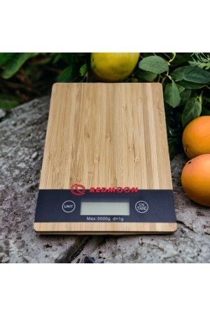 Luxus-Digitalanzeige aus Holz, 5 kg, 1 g, sehr stilvolle elektronische Präzisions-Küchenwaage - 1