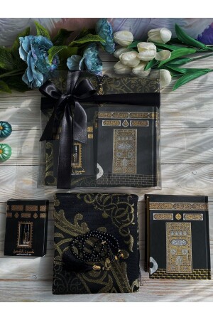 Luxus Kaaba Set Gebetsteppich Gebetsperlen Essenz Koran Mitgift Box Bundle Home Concept - 2