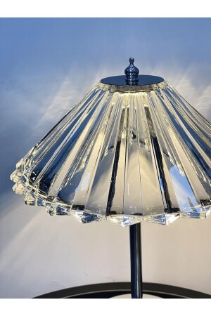 Lw-14 Silberfarbener, wiederaufladbarer Lampenschirm, Kristall-Diamant-Tischlampe, romantisches Acryl-LED-Nachtlicht LW-14 - 3