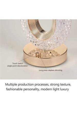 Lw-20 Dekorative wiederaufladbare Kristall-Diamant-Tischlampe, romantisches Touch-Acryl-LED-Nachtlicht LW-20 - 8