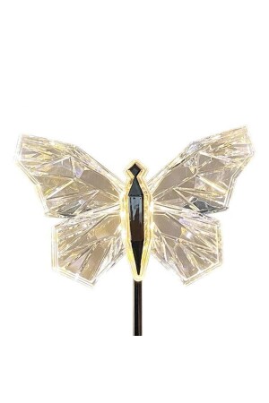 LW-23 wiederaufladbare Schmetterlings-Kristall-Diamant-Tischlampe, romantisches Acryl-LED-Nachtlicht, Silber - 5