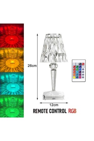 Lw-4 wiederaufladbarer Lampenschirm, Kristall-Diamant-Tischlampe, romantisches Touch-Acryl-LED-Nachtlicht - 4