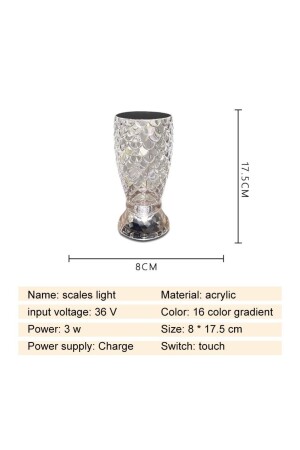 Lw-8 Wiederaufladbare Kristallvase Diamant Tischlampe Touch Romantisches Acryl Led Nachtlicht LW-8 - 6