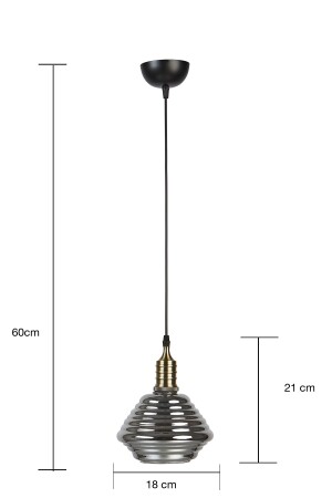 Ly8004 Dekorative einzelne Pendelleuchte aus Rauchglas für modernes Interieur LY8004 - 4