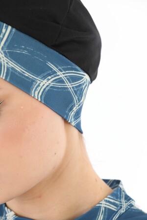 Lycra-gemusterter, vollständig bedeckter Hijab-Badeanzug für Damen 9000DESEN1 - 7
