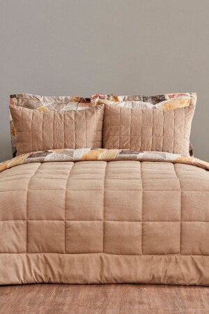 Lydia Double Stripe Comfort Set Beige - 2