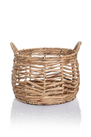 Mäander, natürlicher, handgefertigter Rattan-Strickkorb aus Wasserhyazinthe, 30 x 31 cm, 8851 KH-8851 - 2