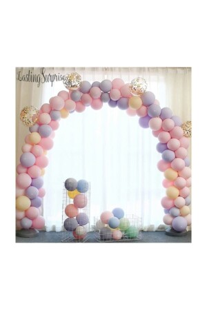 Macaron-Ballon, gemischte Farben, 100 Ballons + 5 Meter Ballonkette, Ballon-Set, Party-Geburtstagskonzept - 1