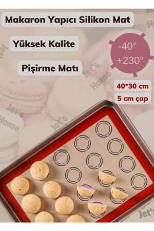 Macaron Maker Backmatte Teigmatte Silikon waschbar 40*30 cm JT-765463 - 1